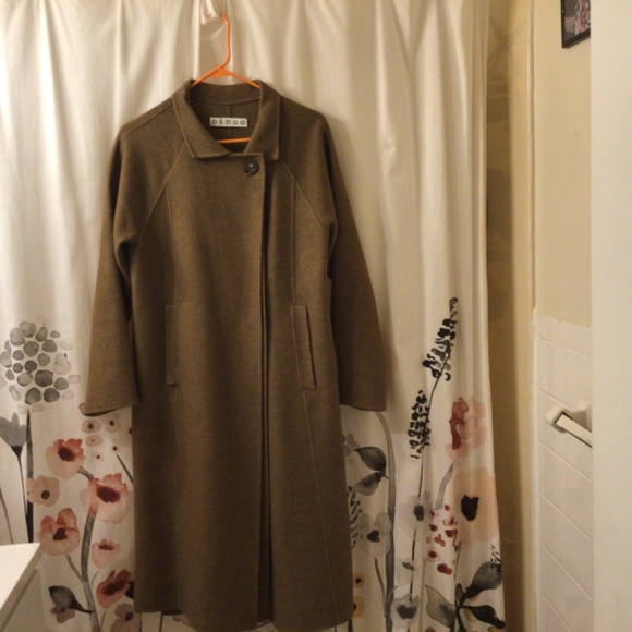 Demoo Parkchoonmoo luxury brand wool blend coat size 38 but roomy Camel color - Picture 3 of 8